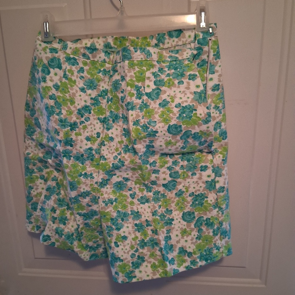 Women's Vintage Grants Shorts, Blue Floral, Size 12